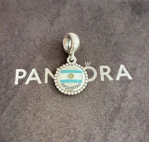Pandora Argentinien Flagge Exklusiver Charm Anhänger Sterlingsilber Dangle Charm - Bild 1 von 4