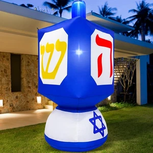 6 FT Hanukkah Inflatables Outdoor Decorations, Inflatable Dreidel Built-in LE... - Bild 1 von 6