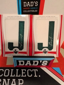 Set Of (2) 2009 Topps Collegiate Letter Patch Gartrell Johnson /135 RPA CSU AU - Picture 1 of 4