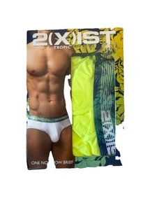 2xist 2(x)ist Tropic No-Show Neon Yellow Briefs Medium M - Picture 1 of 5