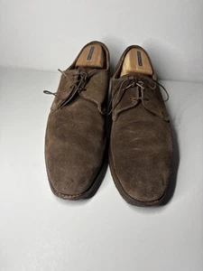 Zapatos de gamuza marrón 10 D vintage POLO Ralph Lauren para hombre suela de crepé Inglaterra - Imagen 1 de 15