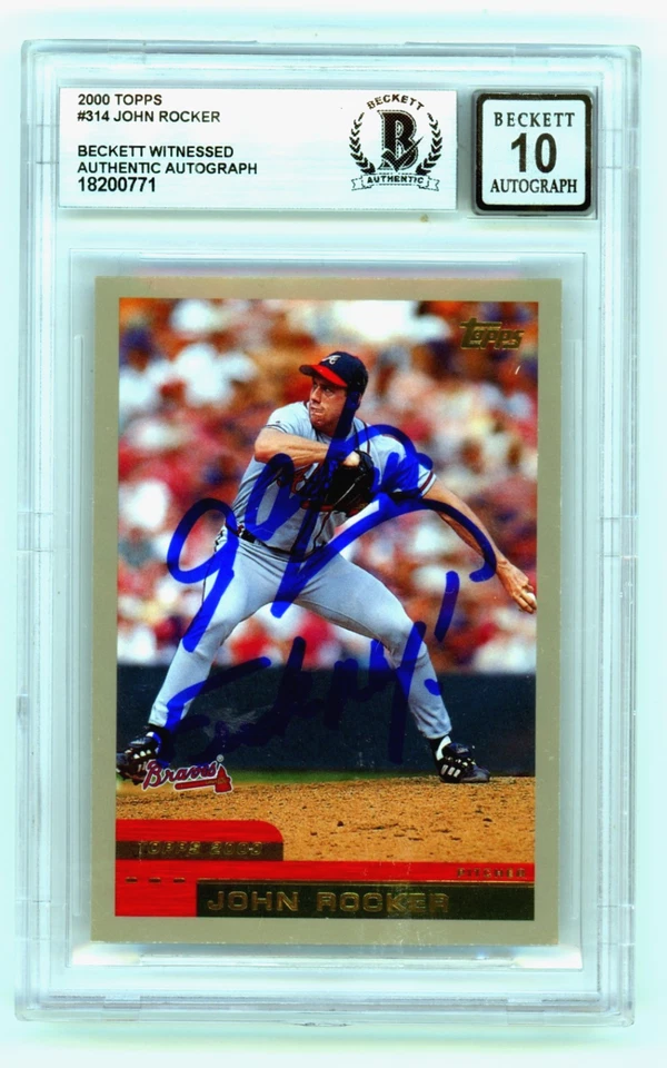 John Rocker 2000 Topps #314 Signed w/ F**k NY! Inscription Beckett BGS 10 Auto - Image 1 of 1
