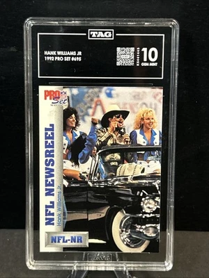1992 Pro Set #695 Hank Williams Jr. Card (TAG 10) - Image 1 of 3