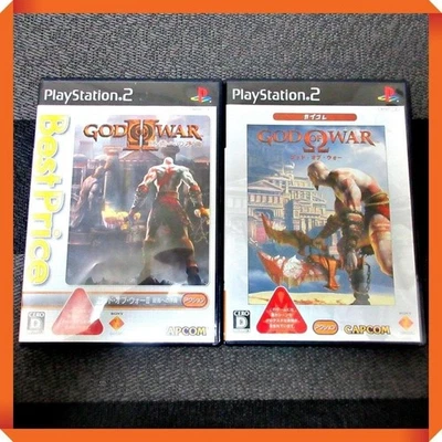 PlayStation 2 Game Software Set of 2 God of War 1 & 2 USED Japan Free Shipping - Image 1 of 4