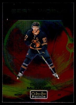 2021-22 O-Pee-Chee Platinum Connor McDavid Edmonton Oilers #BW-1 - Image 1 of 2