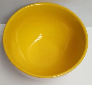 John Tams Group Yellow and White Bowl c1988-2000 Made in England 14.5cm Wide - Foto 1 di 4