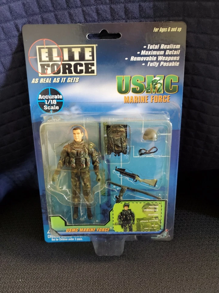 Elite Force USMC Marine Force "Grenadier" Tarjeta Azul 1:18 Figura 21180 Foto 1 de 1