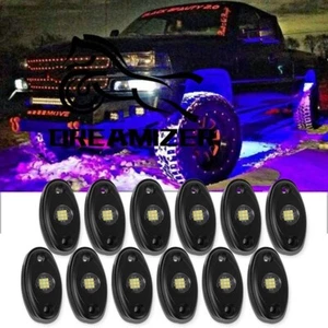 For Chevrolet Colorado Blue LED Rock Light 12 Pods Wheel Lights Neon Underglow - Foto 1 di 16