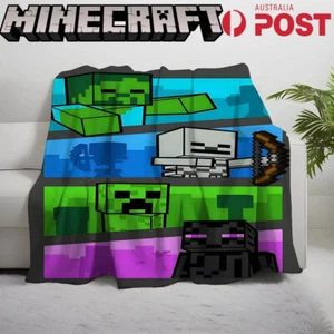 Creeper Steve Nap Blanket Flannel Throw Blanket Kid Lunch Blanket Christmas Gift - Picture 1 of 8