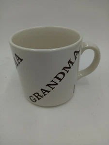 GRANDMA  Brown Cream Diagonal Vintage  Ceramic Coffee Cup Mug made USA  - Bild 1 von 8