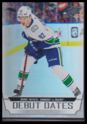 2022-23 Upper Deck #DD-2 Vasily Podkolzin Debut Dates - Image 1 of 2