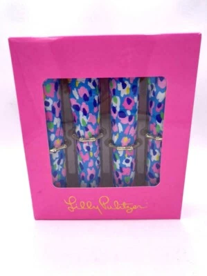 NUEVO Juego de cuatro servilletas de tela con anillos Lilly Pulitzer Hottie Dottie GWP Foto 1 de 3