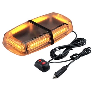 54LED Amber Beacon Flashing Magnetic Truck Emergency Strobe Warning Light 12/24V - Picture 1 of 12