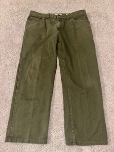 CC Filson Pants Mens Olive Green Dry Tin Cloth 5 Pocket 40x28 - Picture 1 of 7