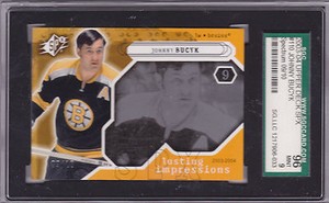 2003/04 Johnny Bucyk SPx Lasting Impressions Spectrum    /10      Graded MINT 