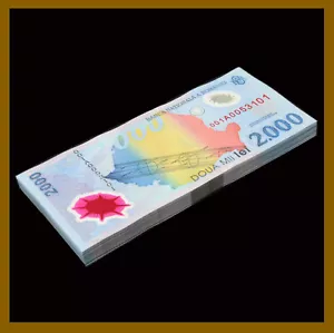 Romania 2000 Lei x 50 Pcs Bundle, 1999 P-111 First Prefix 001A Space Unc - Picture 1 of 2