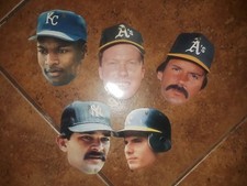 1990 Topps Heads Up Lot Mattingly, Bo Jackson, Eckersley, Canseco, McGuire.Fine!