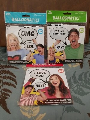 Globo burbuja de discurso globo accesorios inflables LOVE YOU CUMPLEAÑOS HEY OMG LOL Foto 1 de 3