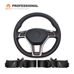 Leder Auto Lenkrad Abdeckung Lenkradhülle für Benz W204 W212 C218 GLA 45 X156 - Bild 1 von 10