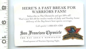 VINTAGE 1997-98 GOLDEN STATE WARRIORS INAUGURAL GAME HAT LAPEL PIN THUNDER DUNK - Picture 1 of 3