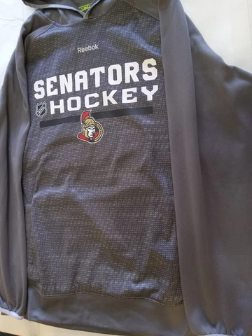 Preowned REEBOK CENTER ICE OTTAWA SENATORS SPEEDWICK HOODIE GREY L/G/G Cover