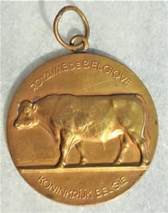 MEDALLA BBÉLGICA PREMIO ANIMAL. TORO! WEST VLAANDEREN ROYAVME DEBELGIOVEØ45,1mm-37 gr - Imagen 1 de 11