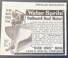 Antique1910"WATER SPRITE"Outboard Boat Motor Vtg Print Ad from Popular Mechanics