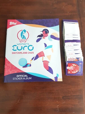 ALBUM VUOTO + SET COMPLETO TUTTE LE FIGURINE TOPPS NO PANINI WOMEN'S EURO 2025 - Immagine 1 di 2