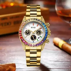 Rainbow Multicolor Dot Case Multifunktion Automatik Mechanische Uhr Herrenuhr - Bild 1 von 6