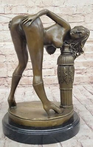 Sexy Erotic Sculpture Nude Girl Provocative Pose Bronze Sculpture Sex Gift - Picture 1 of 10