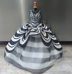 Barbie 65th Anniversary Black & White Gown Fits Model Muse - Picture 1 of 1