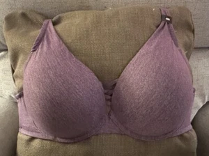 Torrid Curve Heathered Purple Push Up Plunge Underwire Bra 48B NEW! - Picture 1 of 9