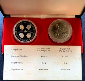 1977 Silver & Nickel Medallion Governors General of Canada - 1.44 oz of Silver - Foto 1 di 2