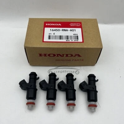 4PCS Fuel Injectors 16450-RNA-A01 Fits For Honda CIVIC 1.8L CR-Z FIT CITY 1.5L Foto 1 de 4