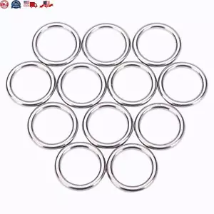 12 Pcs Metal O Rings 1 Inch Heavy Duty 304 Stainless Steel Welded O Ring - Picture 1 of 6
