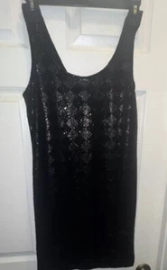 Susana Monaco Sheath Cocktail Dress Women M Black Sleeveless Stretch - Picture 1 of 10