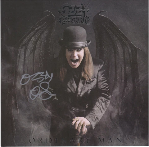 Ozzy Osbourne Autographed Ordinary Man Album Cover