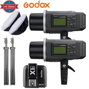 US 2X Godox AD600BM HSS Studio Flash & Light Stand Softbox Trigger Kit For Sony - Picture 1 of 12