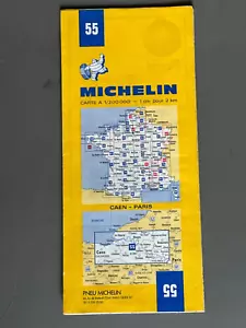 Michelin Map, No 55, of Caen-Paris, France. 1979 - Picture 1 of 2