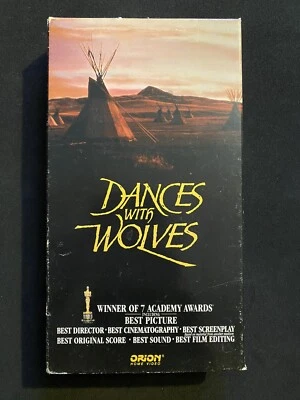 Vintage Dances With Wolves VHS Tape 1991 Kevin Costner Orion Home Video - Image 1 of 4