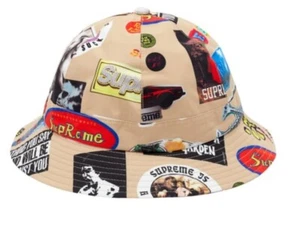 Neue Supreme GORE-TEX Glockenmütze in hellbraun mit Aufklebern, Größe S/M. - Bild 1 von 6