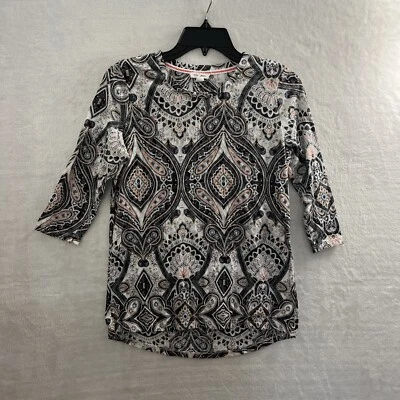 Blusa Top Tribal Jeans Mujer Multicolor XS Geométrica Manga 3/4 Cuello Redondo Foto 1 de 4