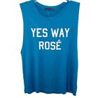 Rock N' Rose Couture Blue Graphic Tank -NEW