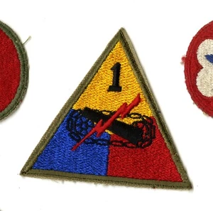 1st Armored Division White Back Patch WWII Vintage Europe - Picture 1 of 2