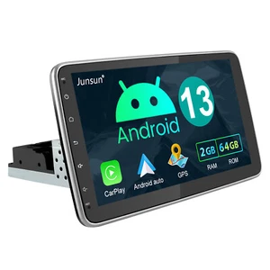 1DIN 10.1 Zoll Android 13 Autoradio mit Apple Carplay GPS NAVI WIFI BT 64GB DSP - Bild 1 von 14