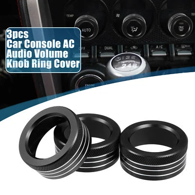 NEW Car AC Audio Volume Knob Cover for Subaru BRZ for Toyota 86 Black (Set of 3) Foto 1 de 4
