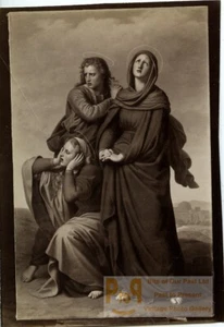 Germany Schraudolph Painting Mary, Magdalene and John at Golgatha Old Photo 1880 - Picture 1 of 3