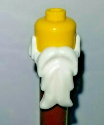 LEGO Minifigura Blanca Barba Larga Harry Potter Bigote Facial Minifigura Cabello Foto 1 de 2
