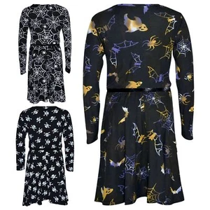 Mädchen Skater Kleid Kinder Xmas Party Kleid Halloween Kostüm Neu Alter 3-13 - Bild 1 von 12