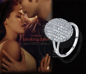 NUEVO Anillo de Boda de Compromiso Crepúsculo Bella Edward Anillo de Plata de Ley 925 - Imagen 1 de 13